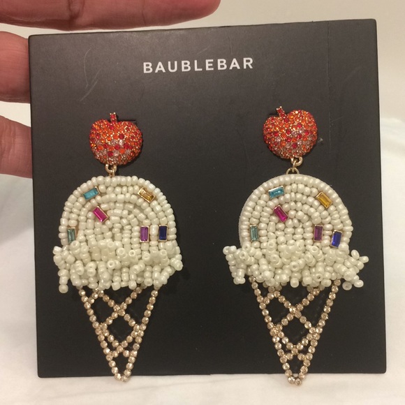 Anthropologie Jewelry - BaubleBar ice cream cone earrings NWT 🍦